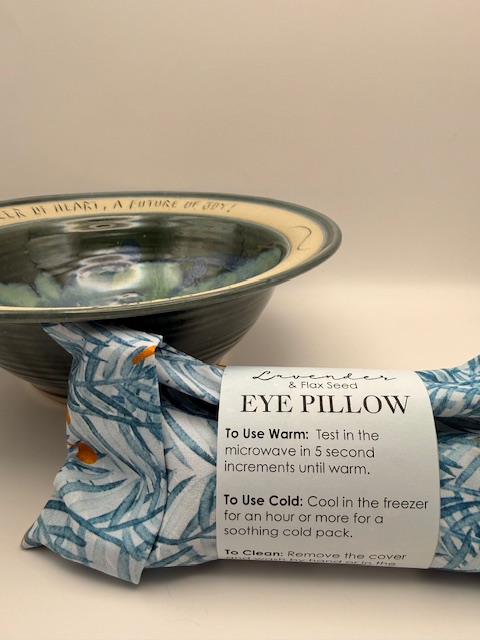 Aqua Lavender and Flax Seed Eye Pillow