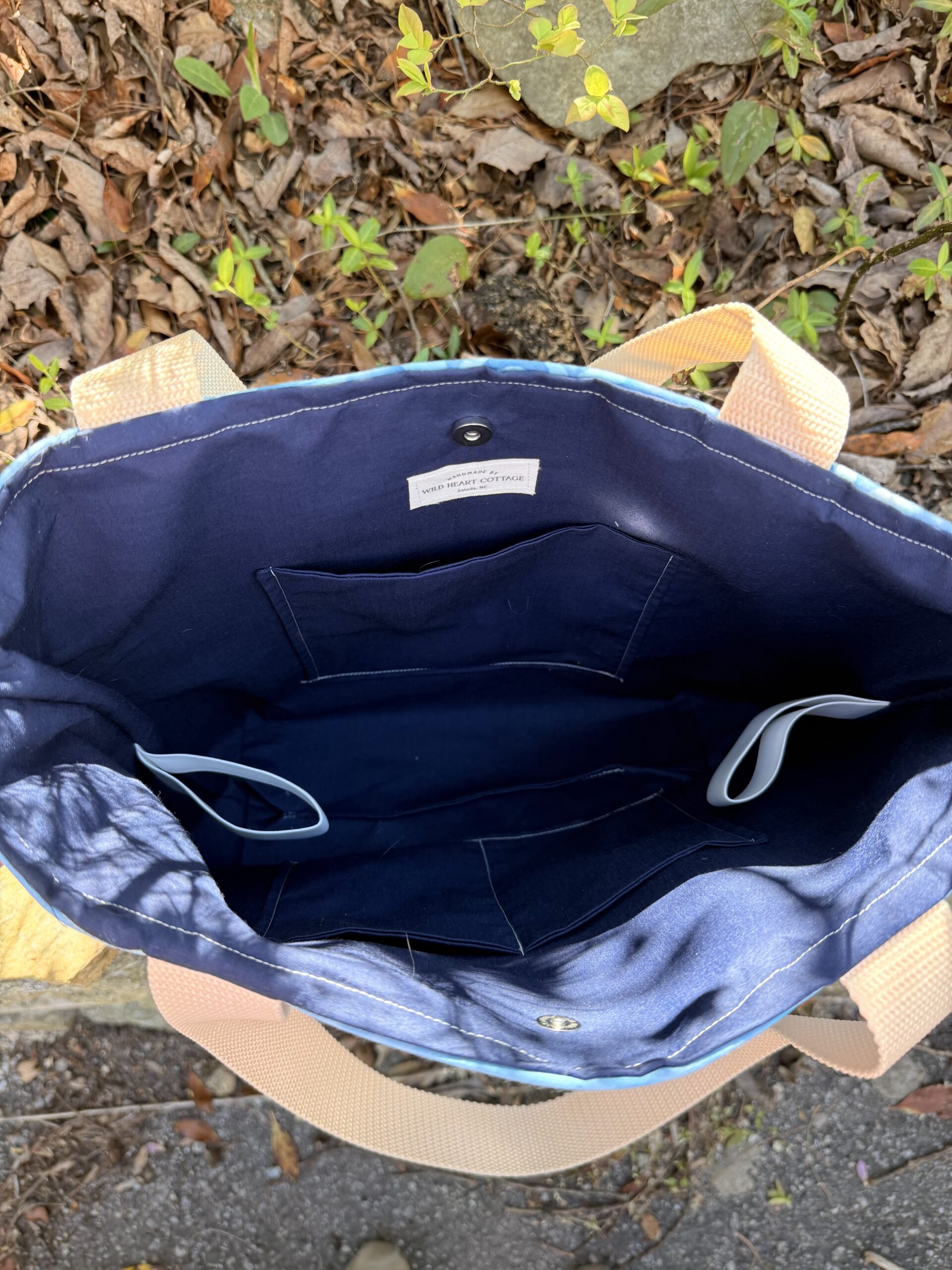 Blue Tie Dye Tote Bag - Image 3